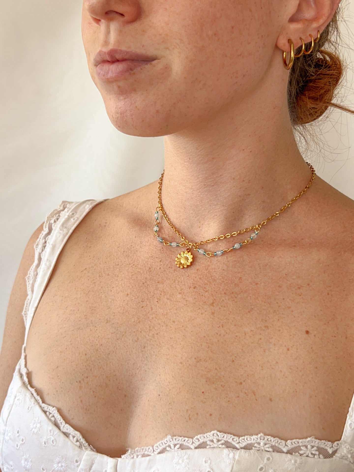 Collier Déméter - Aigue marine