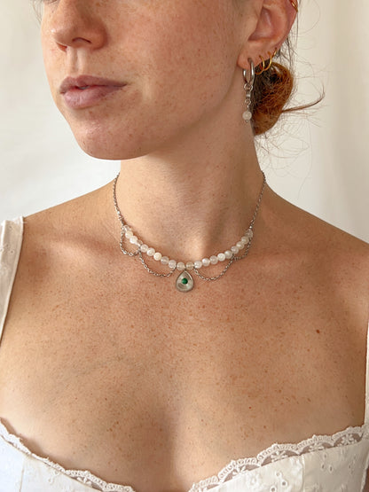 Collier Daphné - Pierre de lune