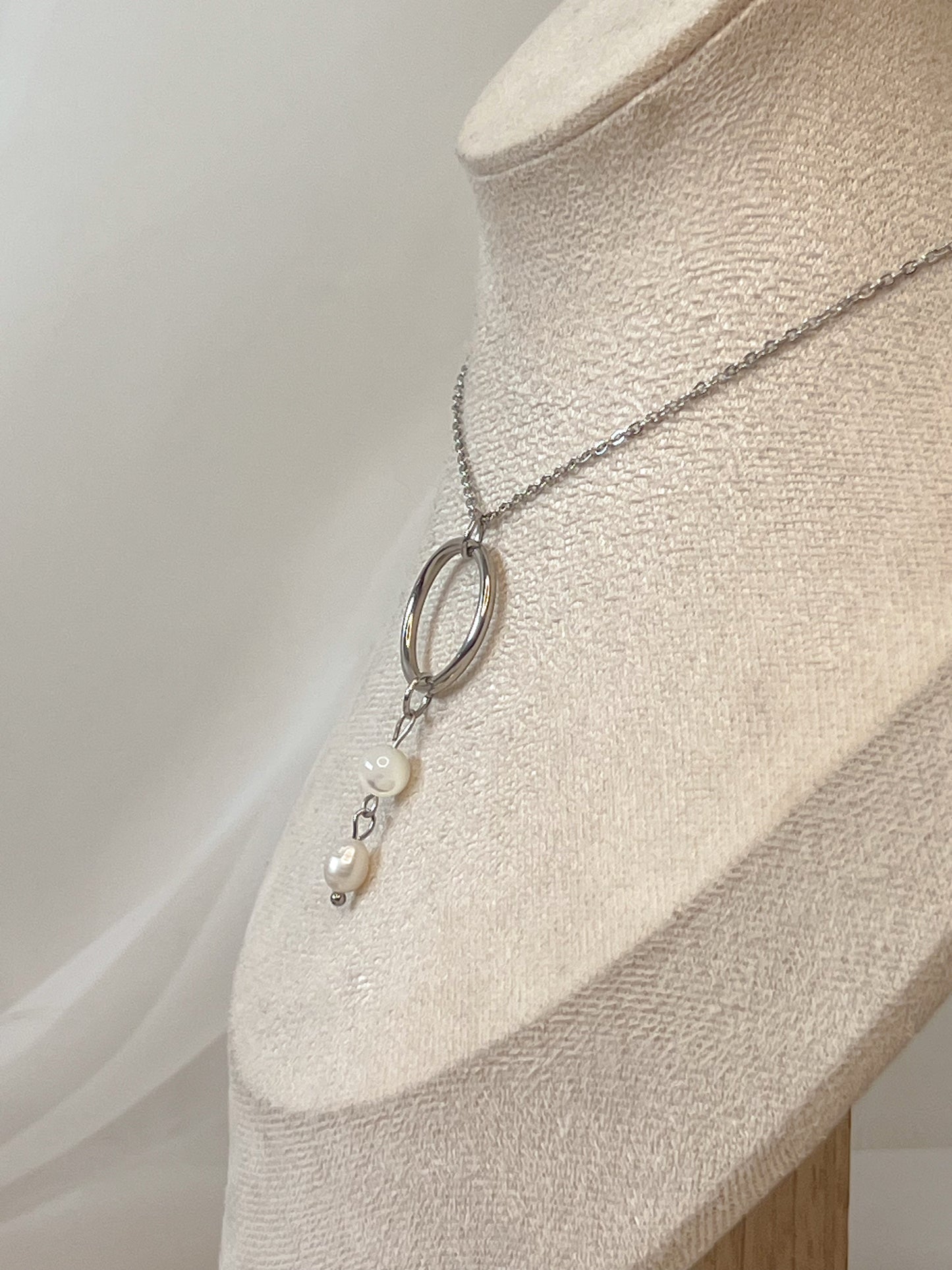 Collier Elfea - Nacre argenté