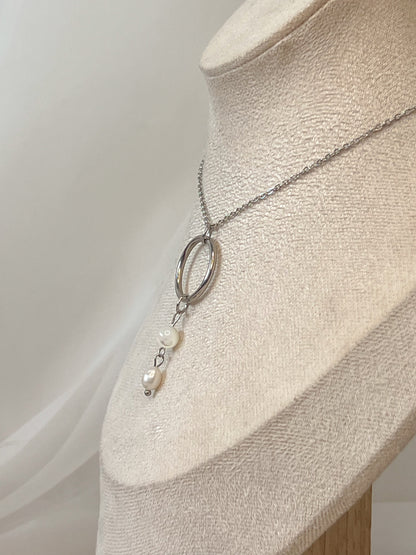 Collier Elfea - Nacre argenté