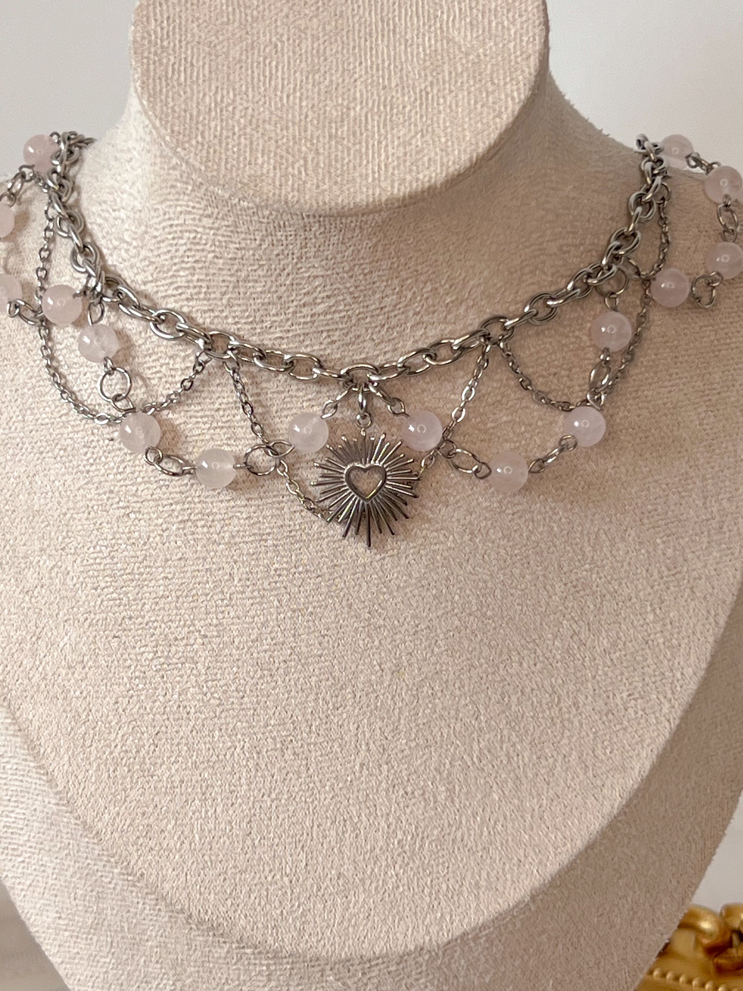 Collier Impérial - Quartz rose