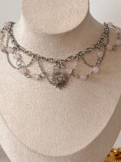 Collier Impérial - Quartz rose