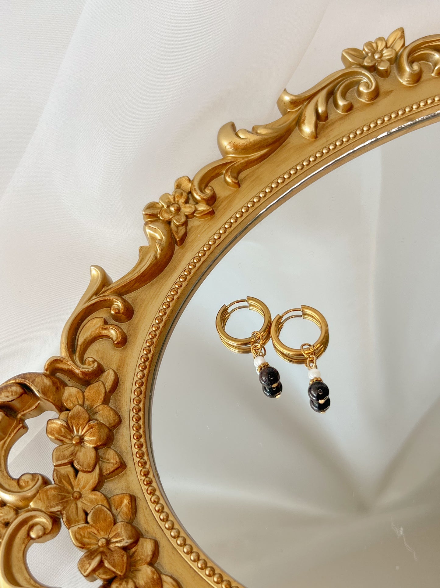 Boucles d’oreilles Selia - Grenat almandin