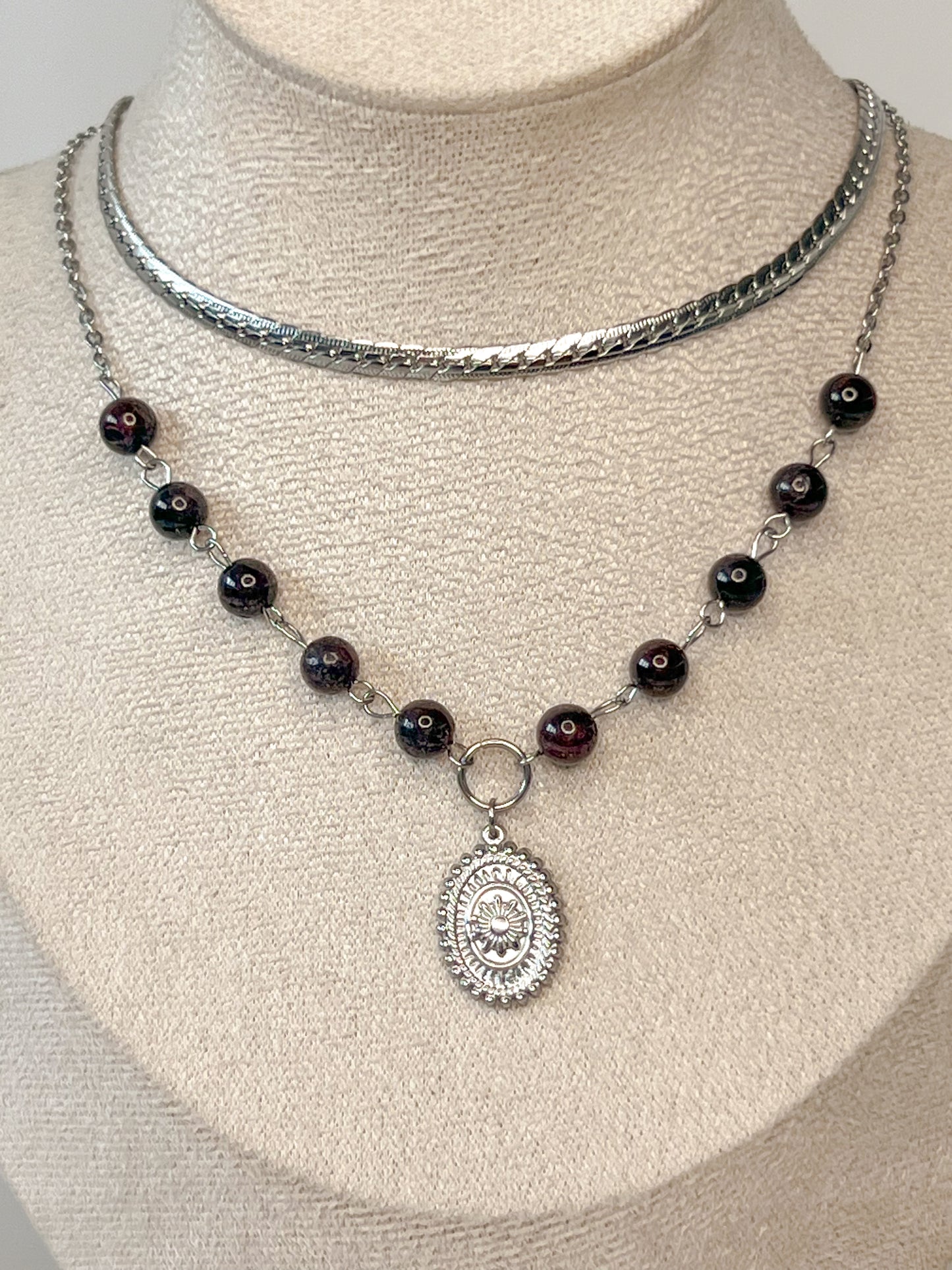 Collier Kalliopée - Grenat almandin