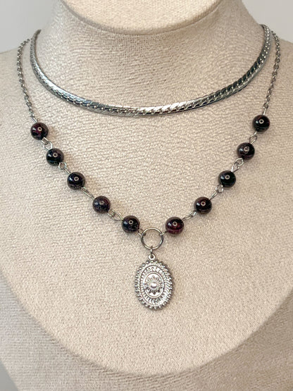 Collier Kalliopée - Grenat almandin