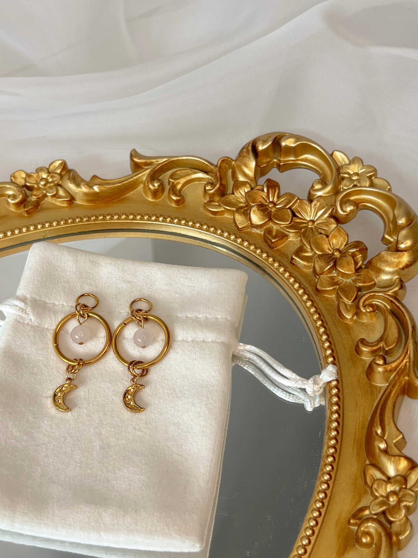 Boucles d’oreilles Astra - Quartz rose