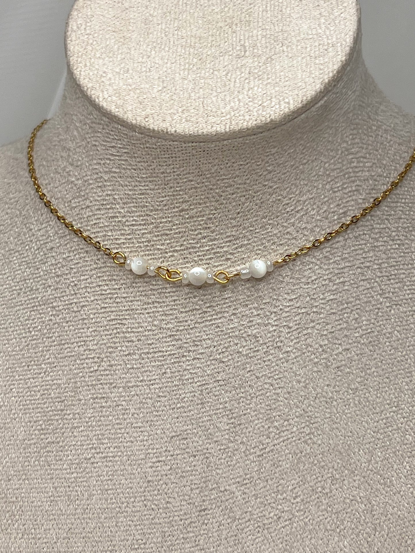 Collier Lya - Nacre doré