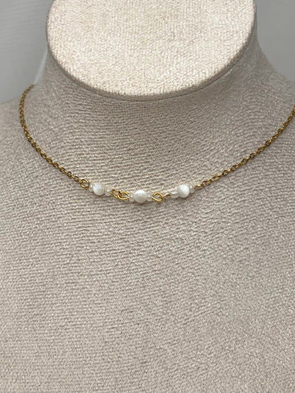 Collier Lya - Nacre doré