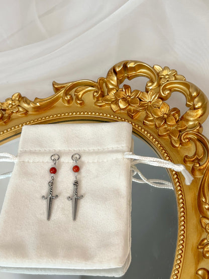 Boucles d’oreilles Ashra - Jaspe rouge