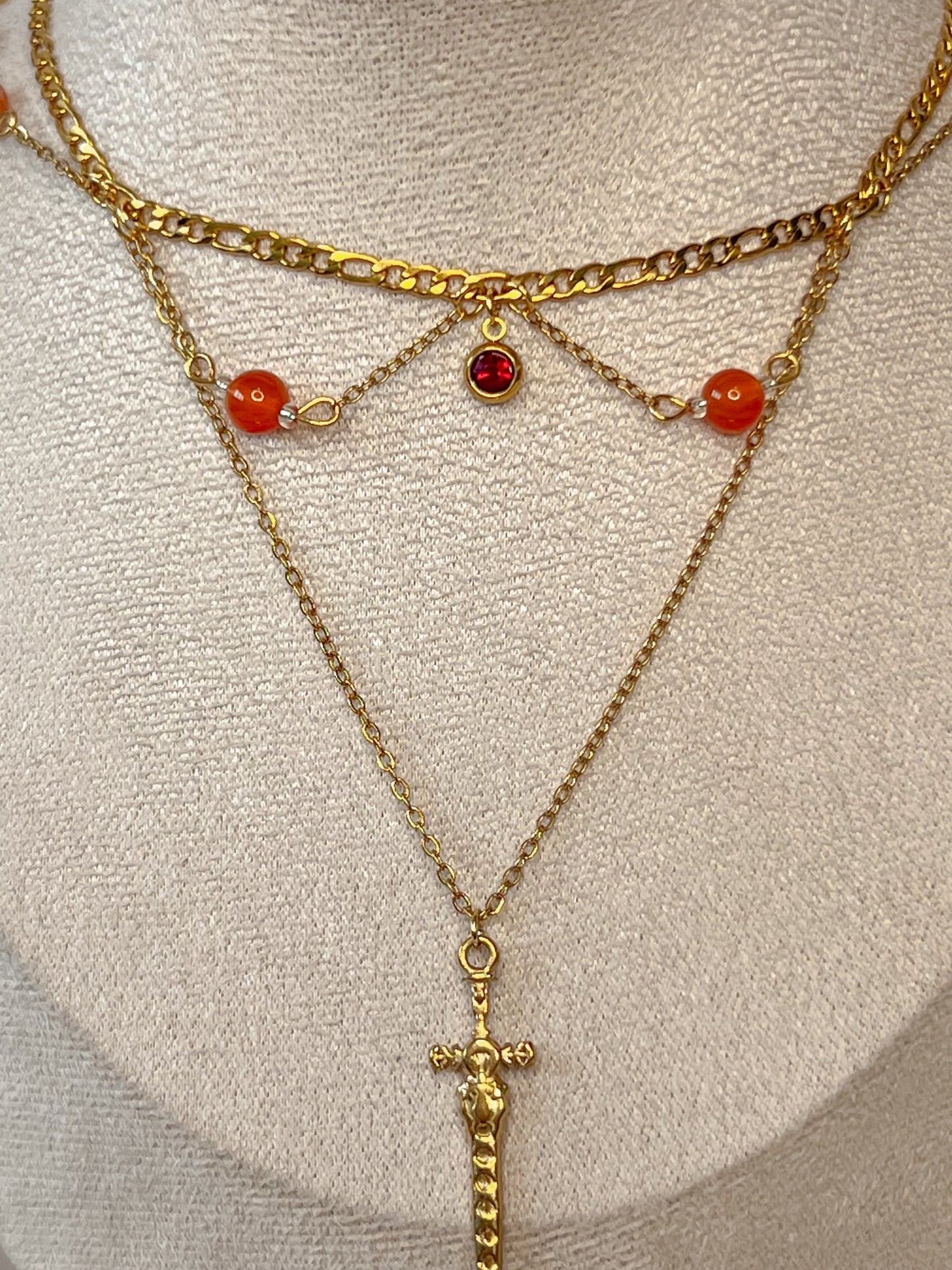 Collier Aelin - Cornaline