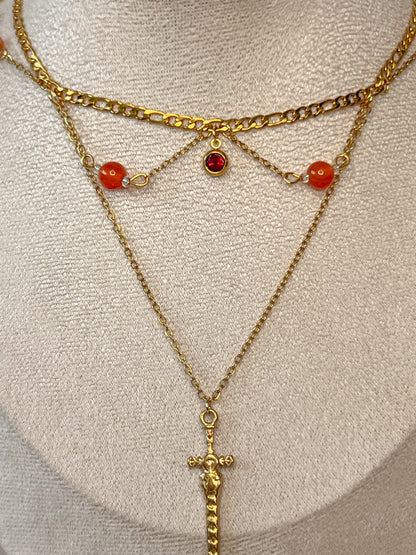 Collier Aelin - Cornaline