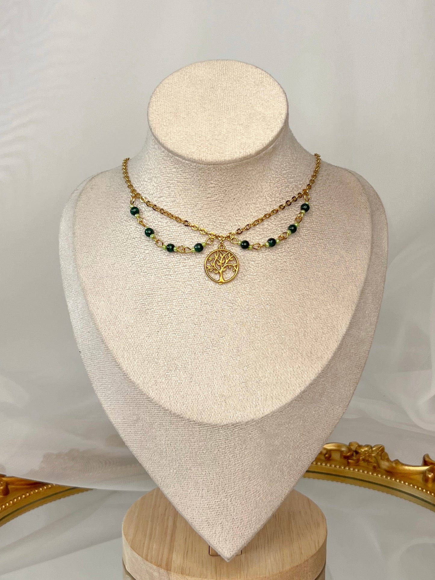 Collier Déméter - Malachite