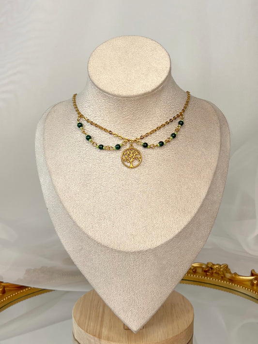 Collier Déméter - Malachite