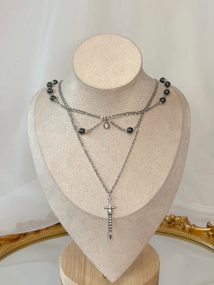 Collier Aelin - Hématite