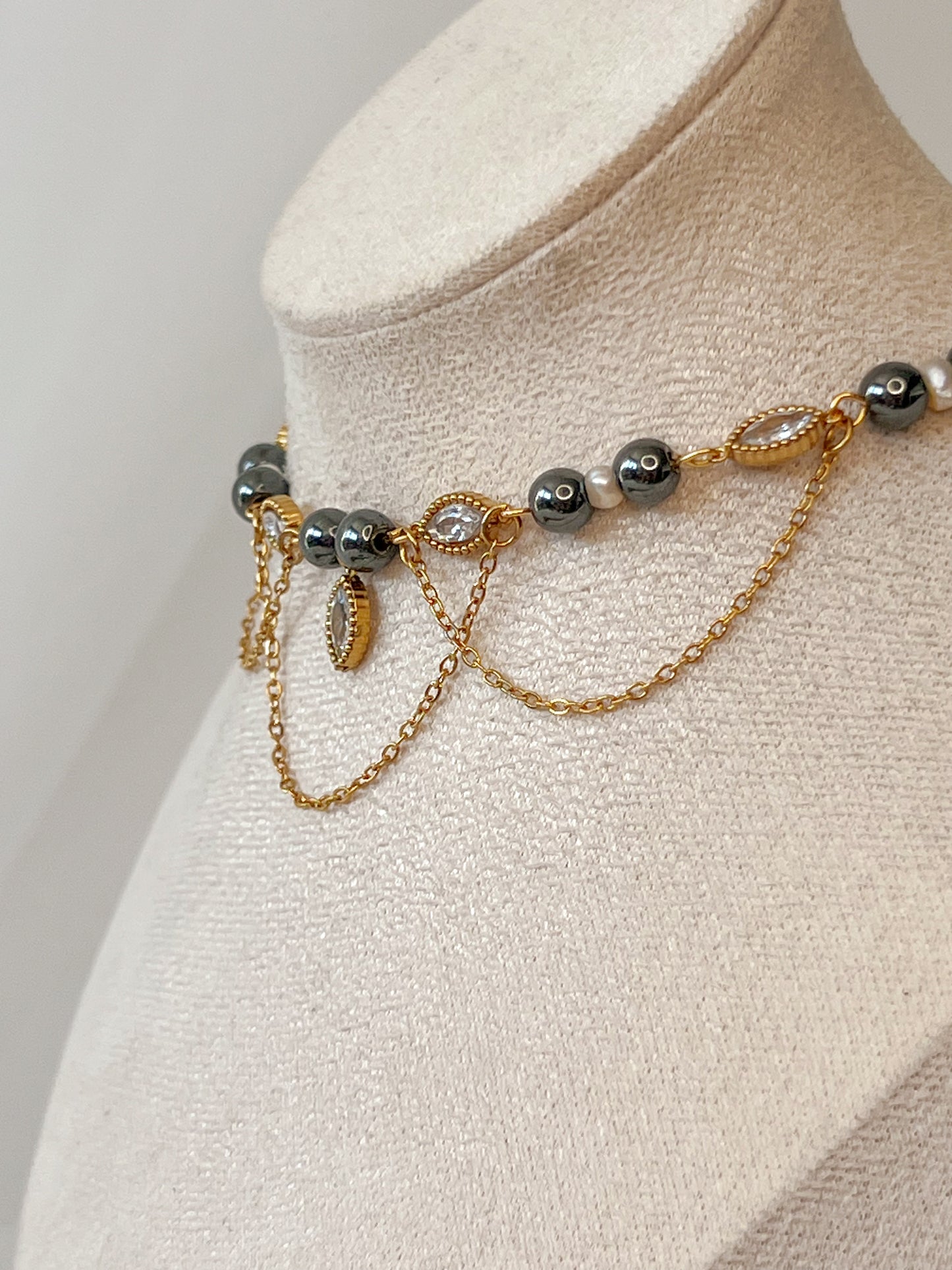 Collier Unique Feyre - Hématite