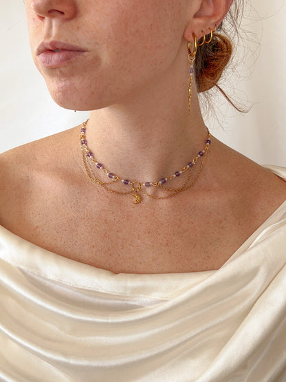Collier Lunara - Améthyste